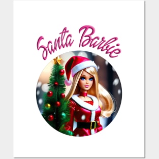 Santa Barbie Posters and Art